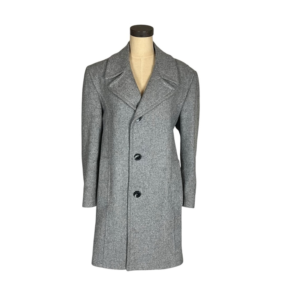 Silver Cloud men’s grey wool blend warm‎ winter overcoat SZ 40